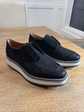 Johnston & Murphy Gracelyn Gore oxford platform shoes with perforated suede